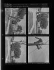 Telephone pole work (4 Negatives) (August 7, 1957) [Sleeve 4, Folder d, Box 12]